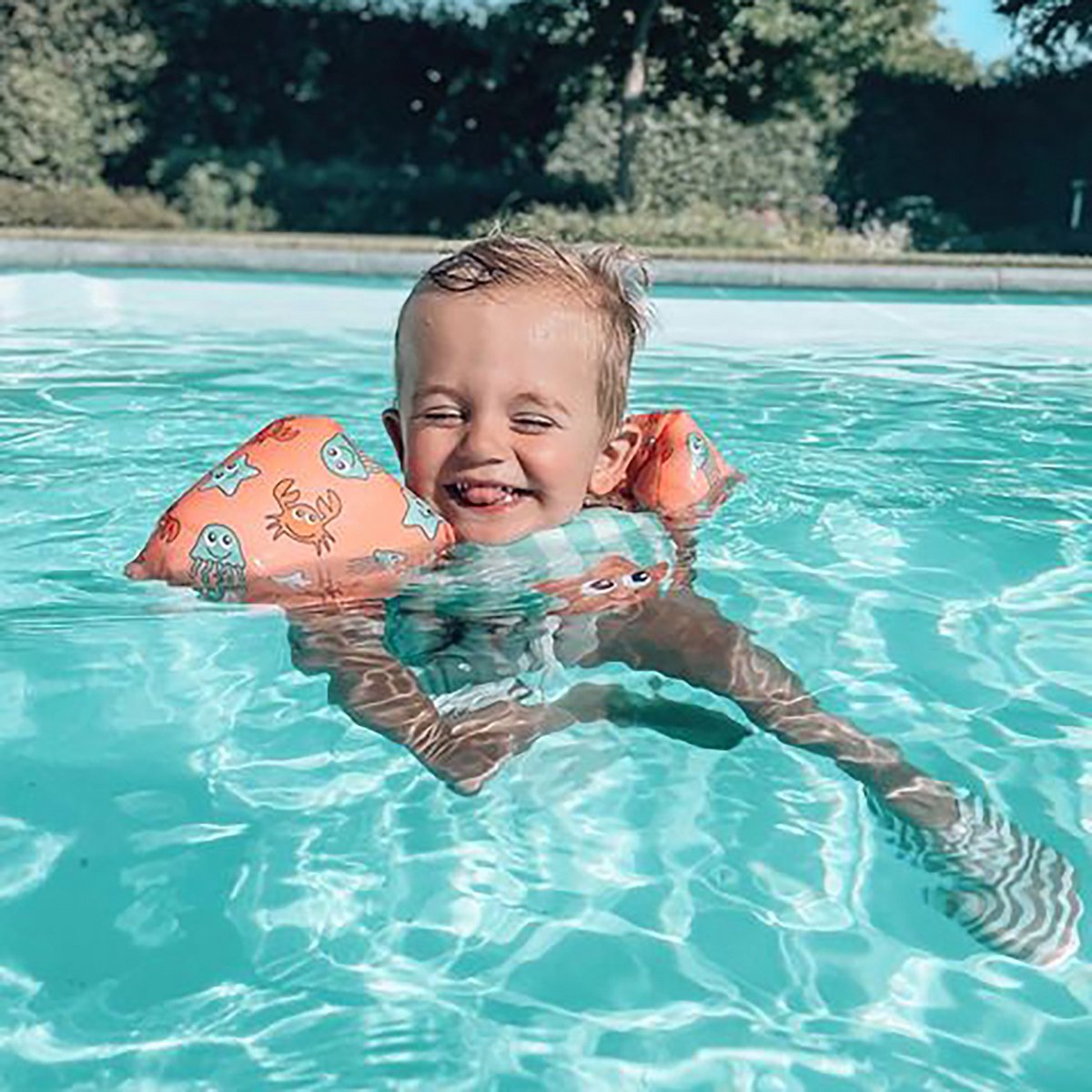Swim Essentials Puddle Jumper - Groen/Roze - Animal Bands - 2/6 Jaar — afbeelding 2