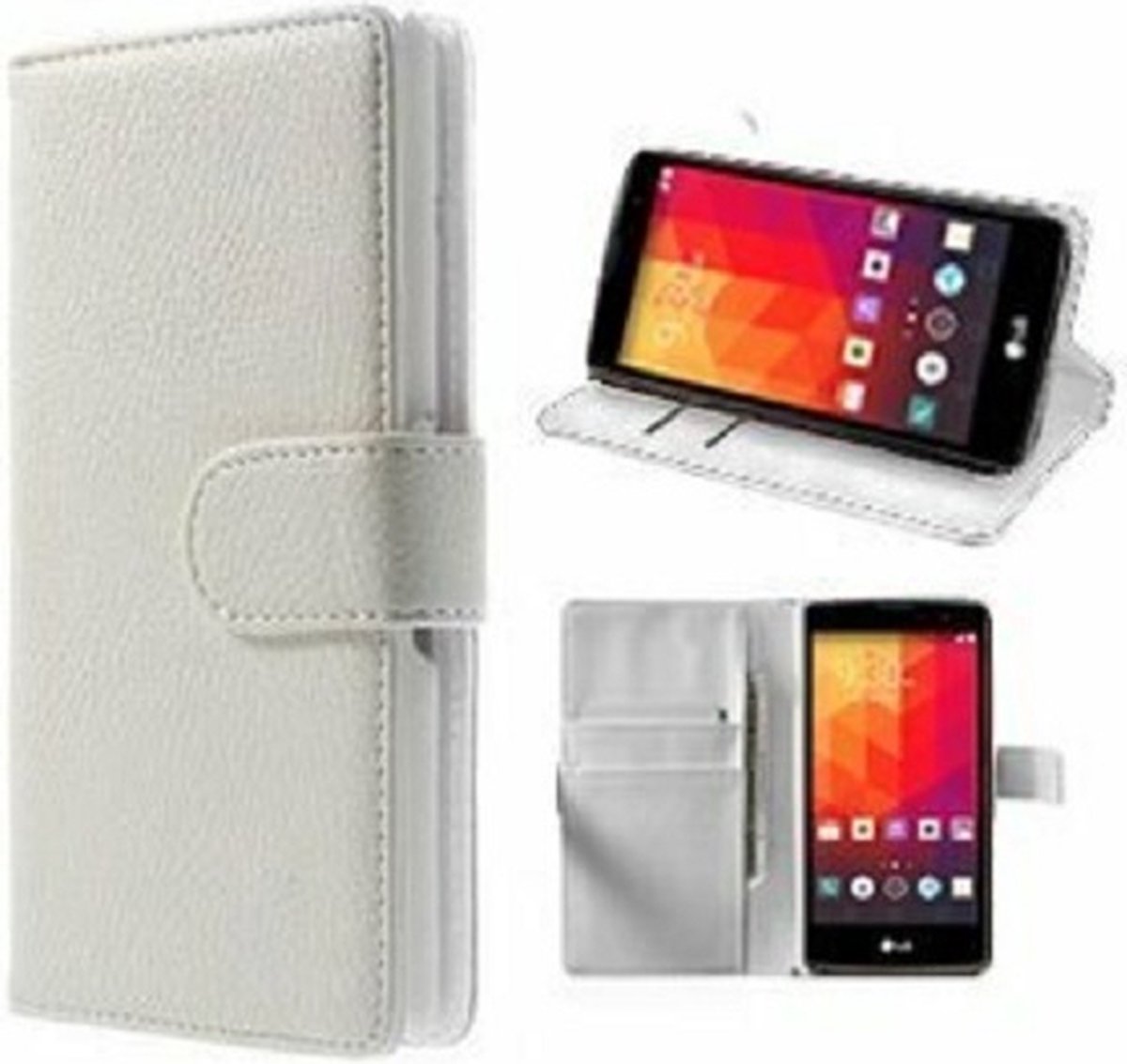 LG Magna Hoesje Met Pasjeshouder Bookcase Wit