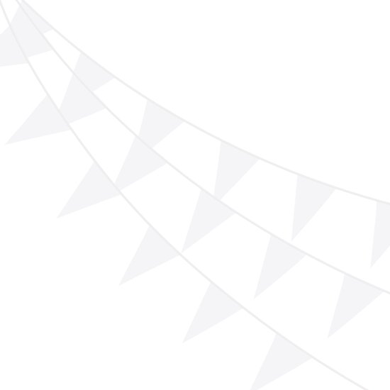 Witte Slingers Verjaardag Versiering Wit Vlaggenlijn Feest Decoratie Vlaggetjes – 10 Meter