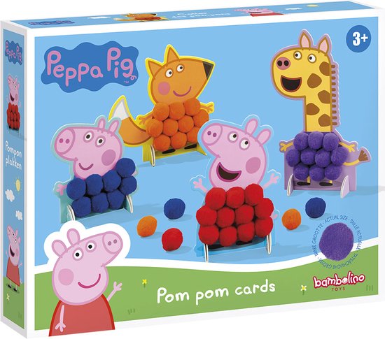 Bambolino Toys pompom plakken Peppa Pig - creatief peuter kleuter speelgoed | bol.com