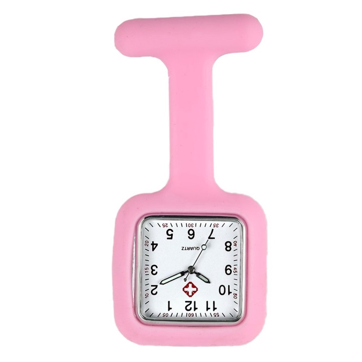 Fako® - Verpleegstershorloge - Zusterhorloge - Verpleegster Horloge - Siliconen Vierkant - Roze