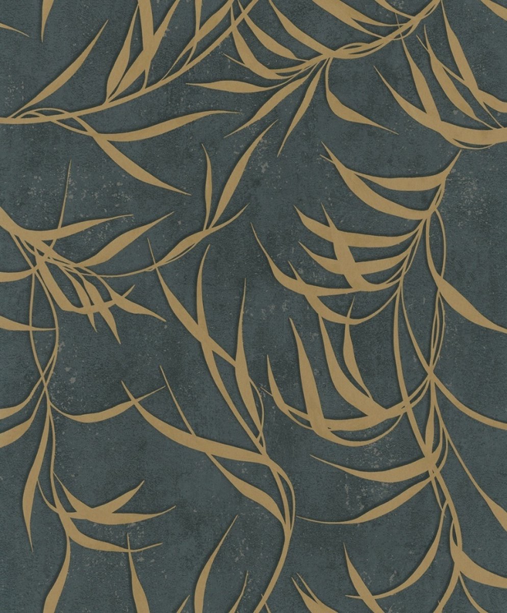 City Glow - Metallic - Wallpaper - Glanzend - Vliesbehang - Natuurlijke Muurstijl - Bladeren