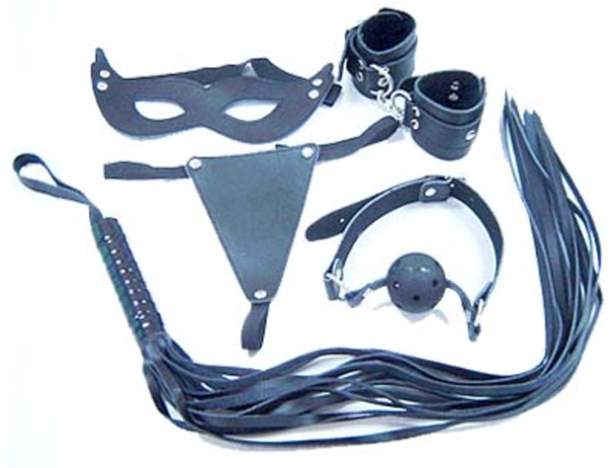 Starter SM Bondage Kit 5 Items - SM kit - Sexpakket voor koppels - Domina - Sex speeltjes - Sex toys - Erotiek - Bondage - Sexspelletjes voor mannen en vrouwen – Seksspeeltjes - Stimulator - Fetish set - SM set