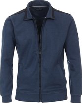 Casa Moda - Sportvest Zip Blauw - Heren - Maat L - Regular-fit