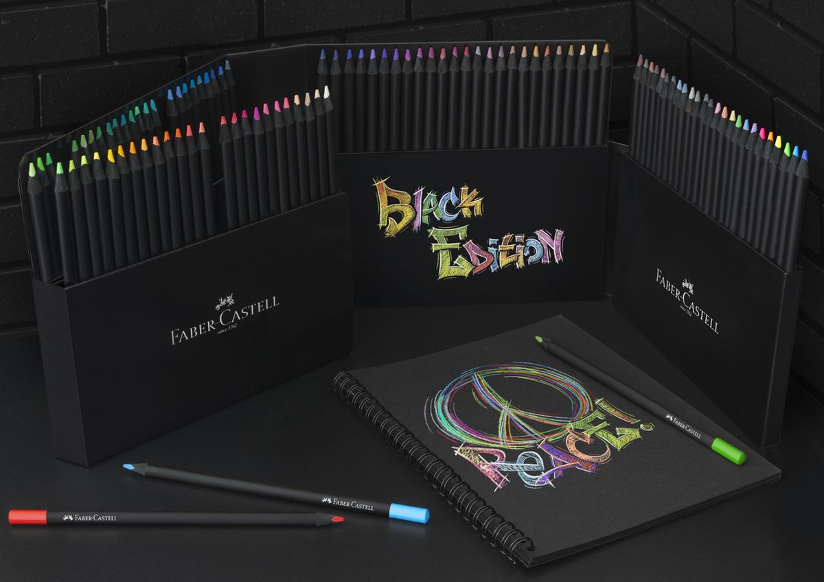 Faber-Castell Black Edition kleurpotloden - 100 stuks - FC-116411 — cadeau in Hobby - foto 6