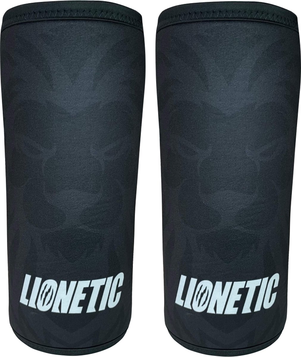 Knee sleeves 7mm – Lionetic Evolution – Zwart - XXL