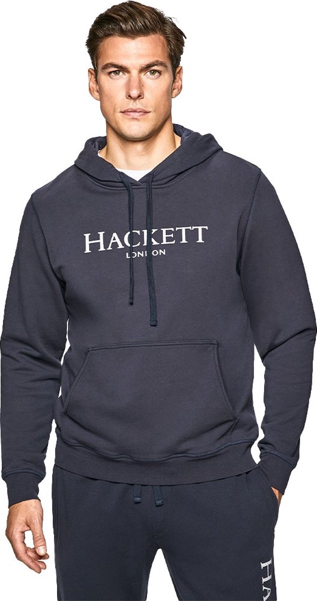 HACKETT London Sweatshirt Met Capuchon Mannen Dark Navy - Maat XXL