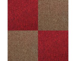 40 x Tapijttegels - Kleur: Zandkleur en rood - 50x50cm 10m2 - Vloerbedekking - Tapijt tegels tegel - Makkelijk te leggen - Ideaal voor kantoren woningen werkplaatsen