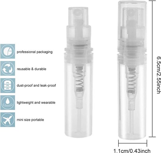 Flacons Vaporisateurs De Parfum De Rechange + Atomiseurs - Vide - Neufs Pour Remplissage