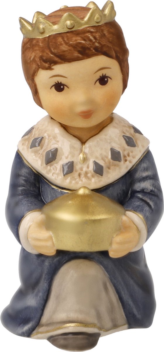 Goebel - Kerst | Decoratief beeld / figuur kerststal Balthasar | Aardewerk - 8cm