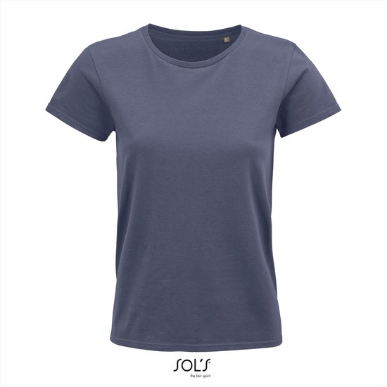 SOL'S - Crusader T-shirt dames - Denim - 100% Biologisch katoen - L