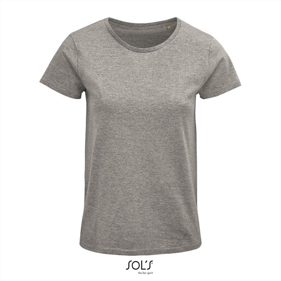 SOL'S - Crusader T-shirt dames - Grijs - 100% Biologisch katoen - S