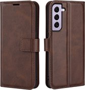 Lunso - Geschikt voor Samsung Galaxy S23 - cover bookcase hoes - Coffee