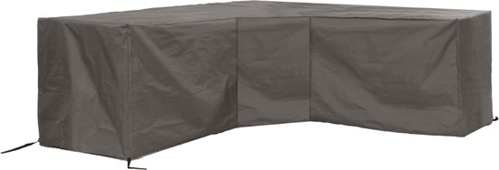 Perel Buitenhoes voor tuinset, grijs, L-vormig, 275 cm x 275 cm x 70 cm