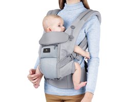 Product: Deryan Ergonomische Draagzak - Buikdrager 4-in-1 Grijs, van het merk 