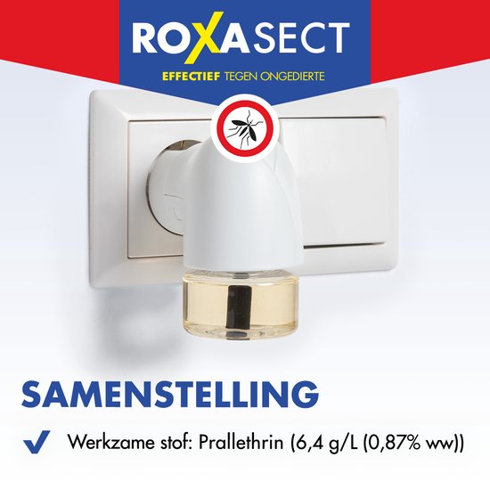 Roxasect Anti-Mug Muggenstekker Bundel - Anti-Mug Muggenstekker + 2 Navulverpakkingen - Voordeelverpakking