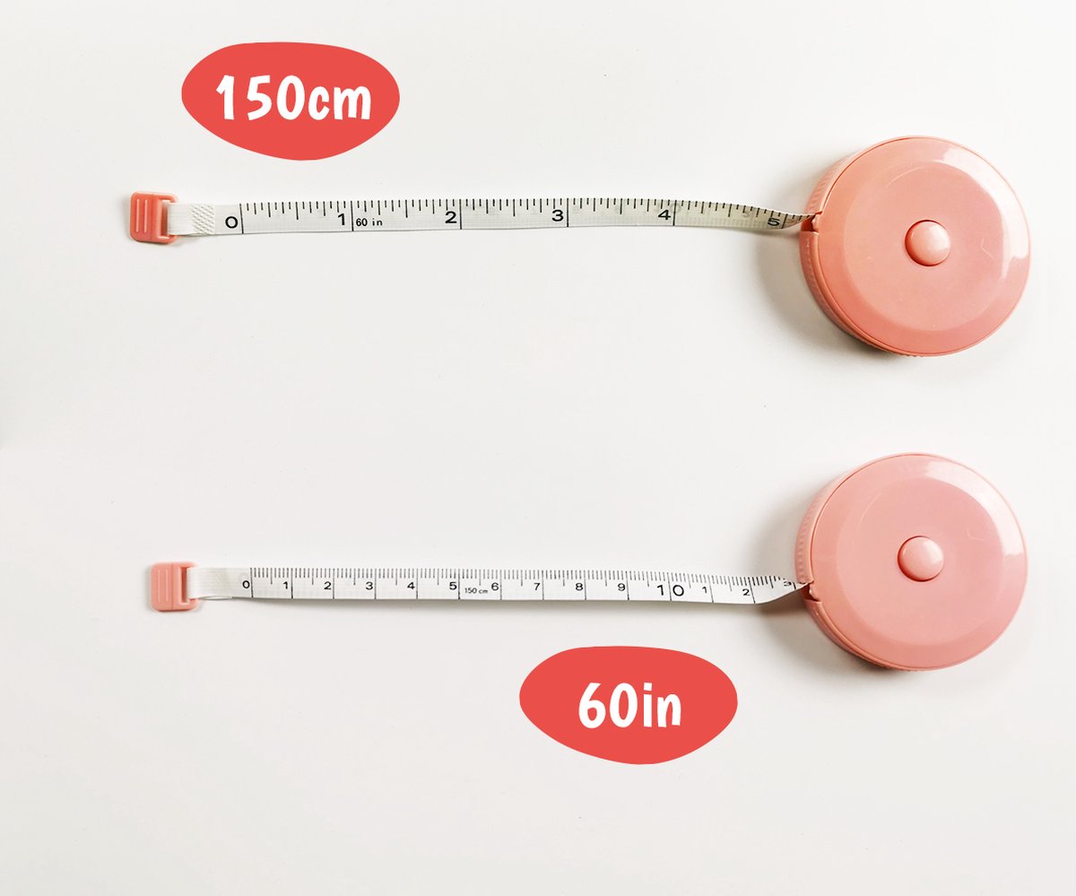 Meetlint - 3 stuks - Naaimeetlint met centimeters - Voor het meten van