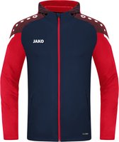 JAKO Veste Avec Capuche Performance Marine- Rouge Taille XL