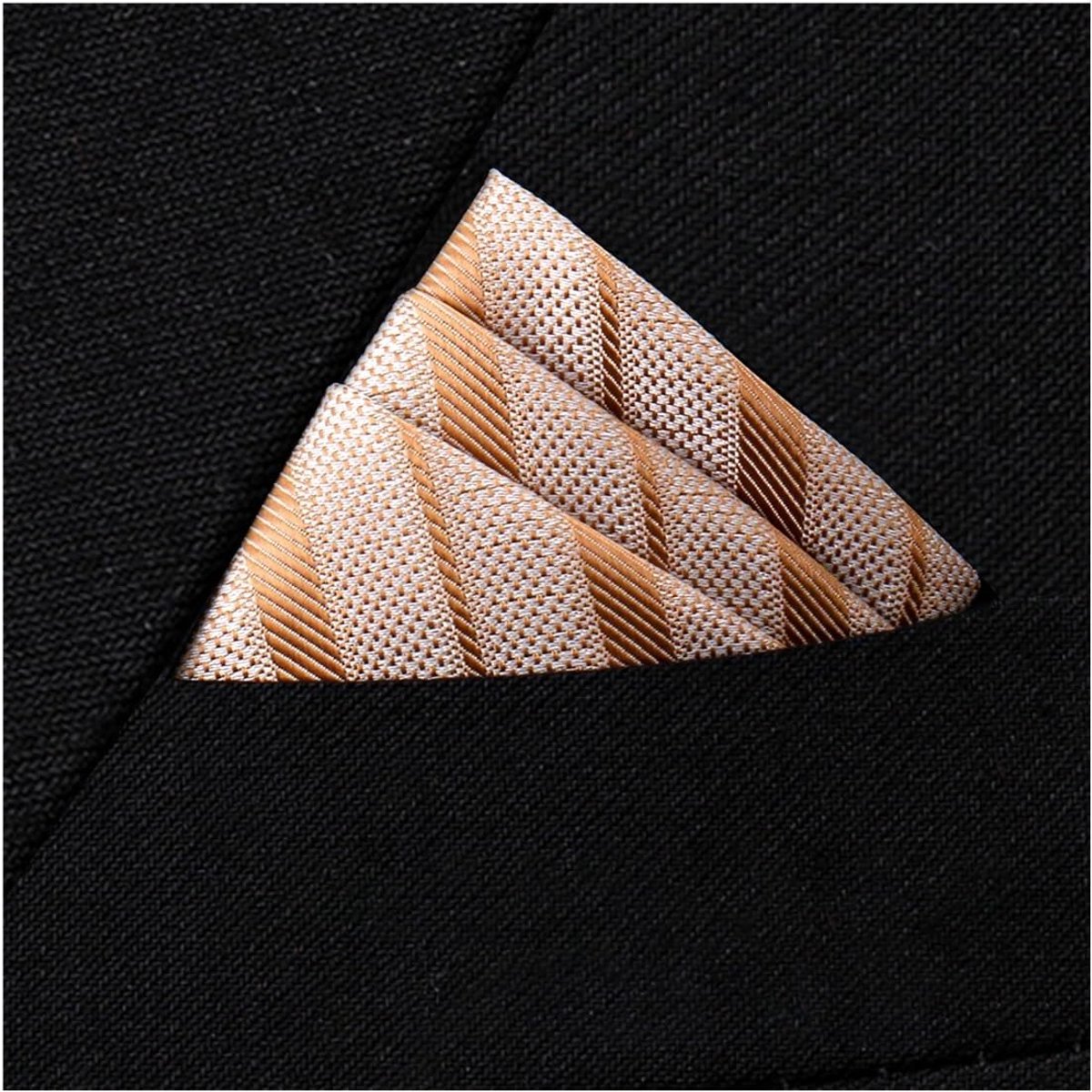 Zakdoek Heren - Pochette Accessoire - Formele Gelegenheid - Jacquard Geweven - 23x23cm - Zwart