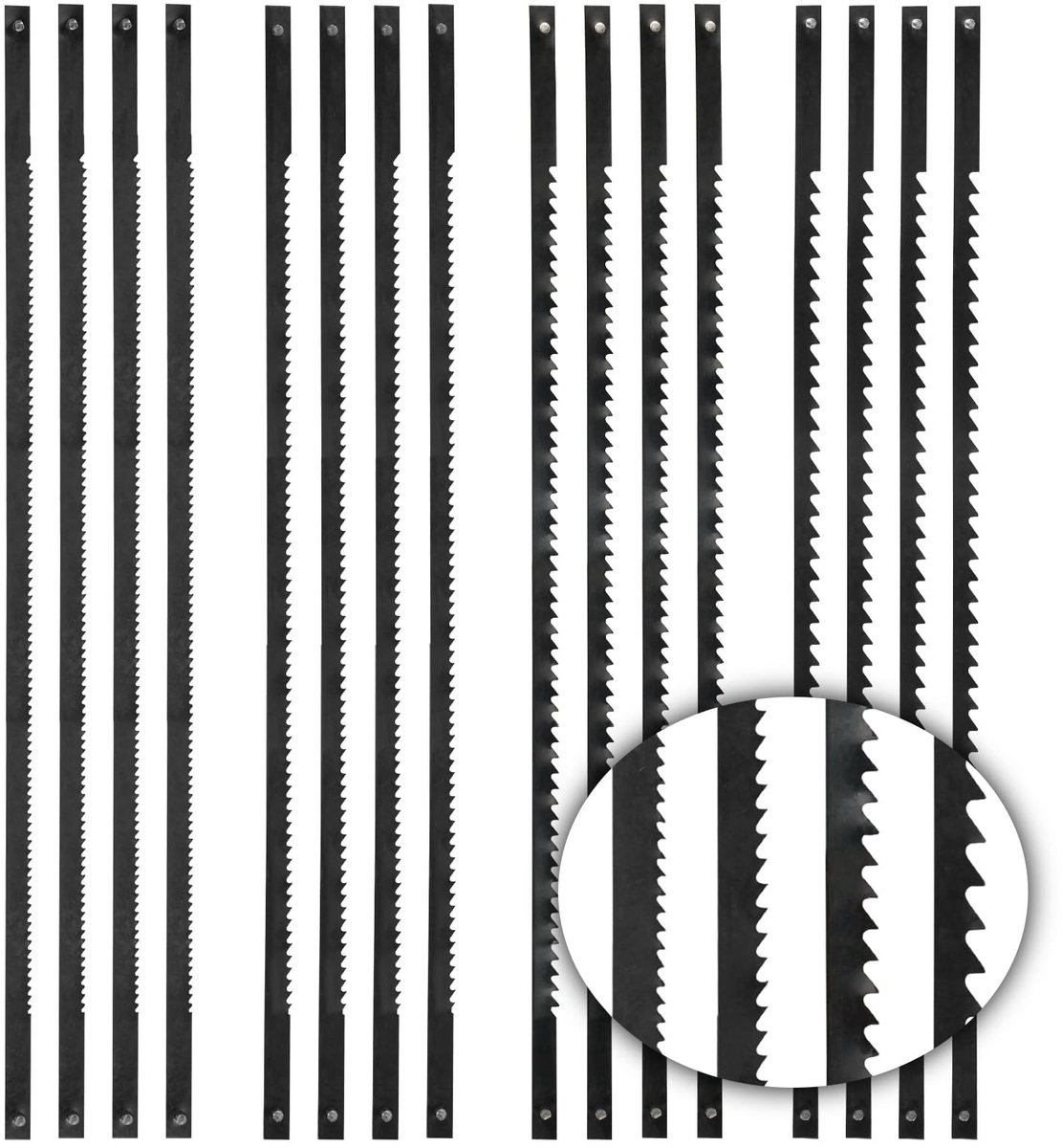 Dailygoods - Decoupeerzaagbladen - Houtbewerking - 16 Stuks - Koolstofstaal - Snijzaagbladen - Multifunctioneel - Voor Elektrisch Gereedschap