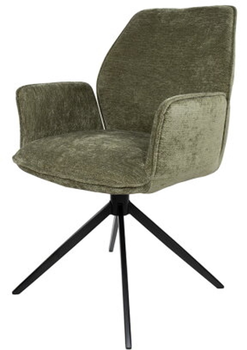 MySons Eetkamerstoel Riva draaibaar 360 - Vibe - Moss 38 - eetkamerstoelen set van 2 Groen