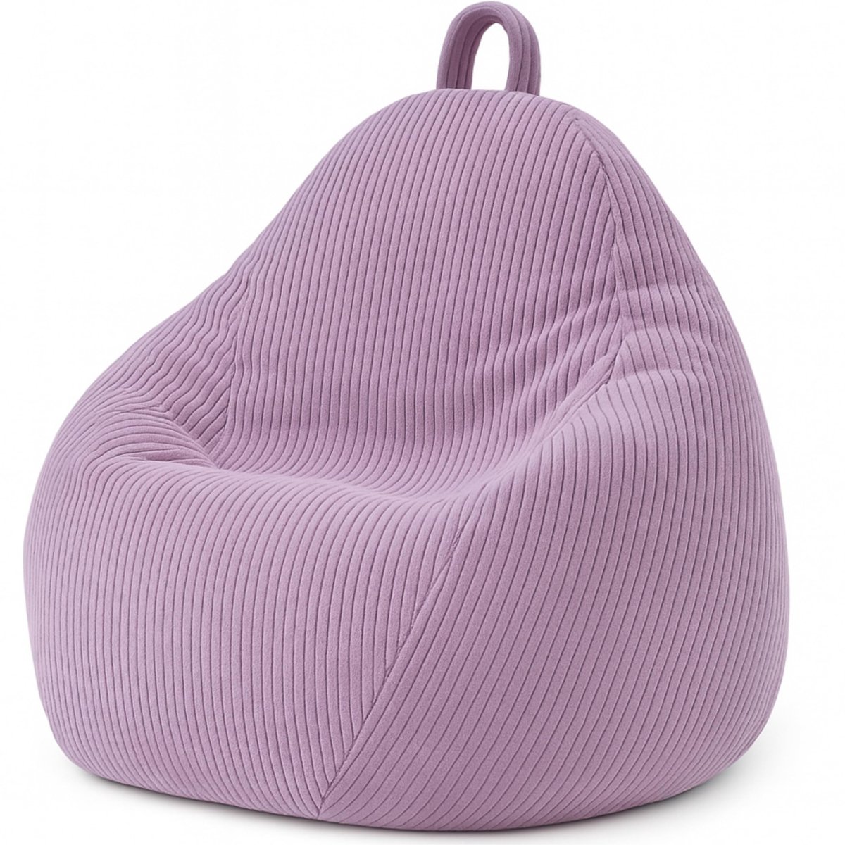 Dailygoods- Zitzak XXL - Corduroy - Zacht/Comfortabel - Wasbare Hoes - Draagbaar - 80 x 70 cm - Hoogwaardig Schuimvulling - Zitzakje