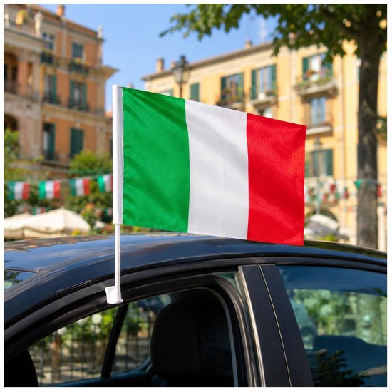 Drapeau de voiture Belgique - 2x - 30 x 45 cm - drapeau de supporter/pays - football Euro/Mondial - fenêtre de voiture