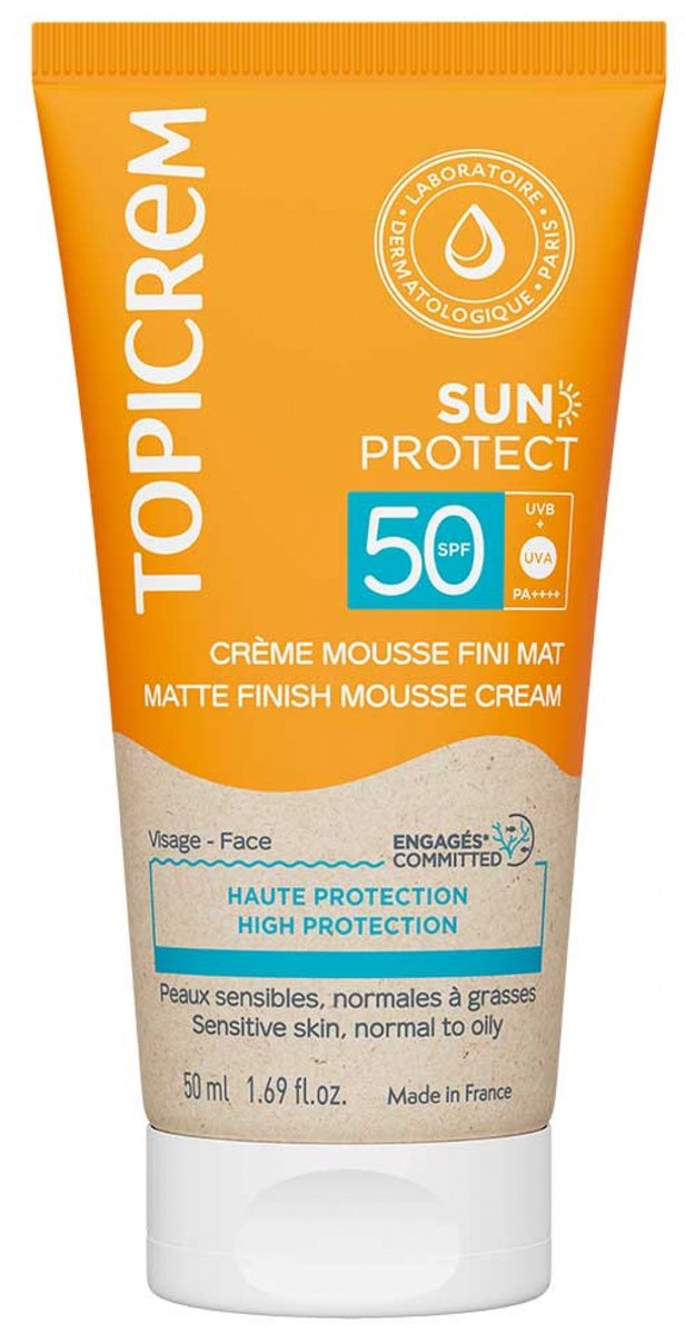 Topicrem Sun Protect Crème Mousse Matte Finish SPF50 50 ml