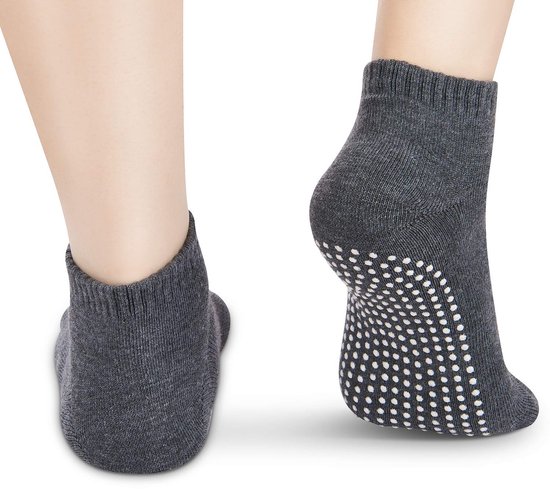 Dailygoods- Antislip Sokken - 4 Paar - Ademend - Grip Sokken voor Yoga/Pilates - Thuis/Studio Gebruik - Comfortabel en Veilig van Dailygoods — afbeelding 3