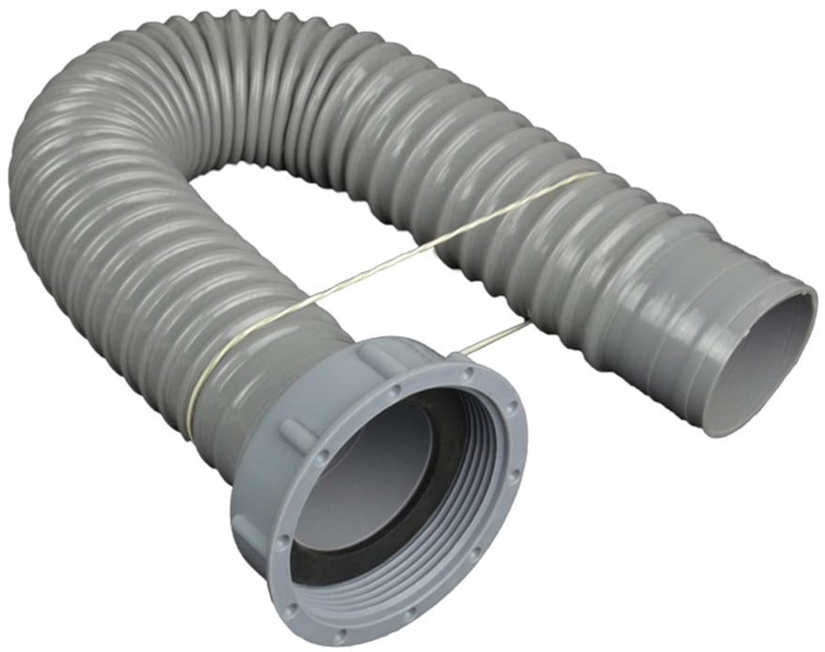 Dailygoods- Afvalpijp Flexibel - Waterpijp Connector - 58mm Buitendiameter - PP/PVC Materiaal - Eenvoudige Installatie - 40/60/80/100/120cm Lengte - Afvoerslang