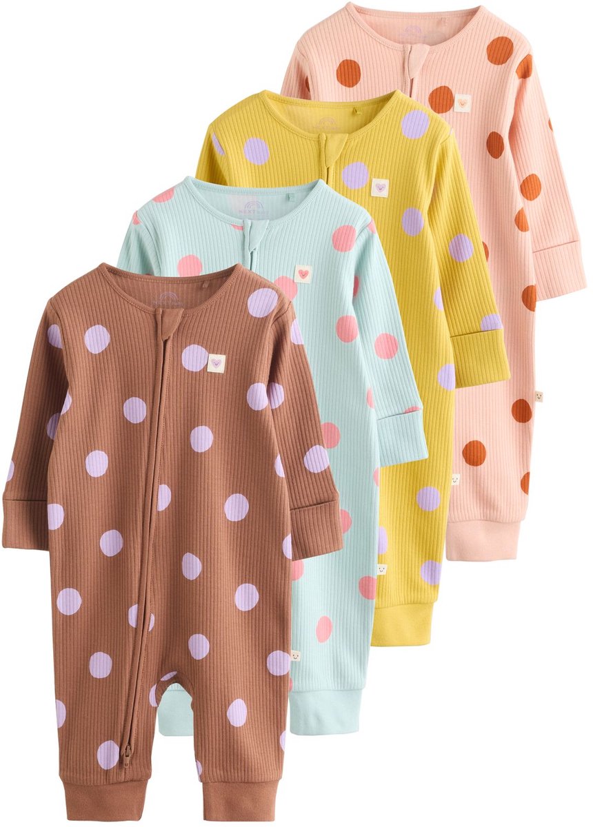 Next - Meisjes - Set van 4 babypyjama's - Blauw
