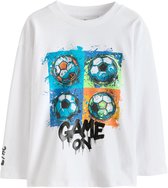 Next - Jongens - T-shirt met lange mouwen en print - Wit