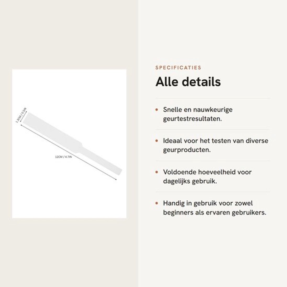 Zeynomax - Geurtest - Witte parfum - Nauwkeurig resultaat - 100 stuks