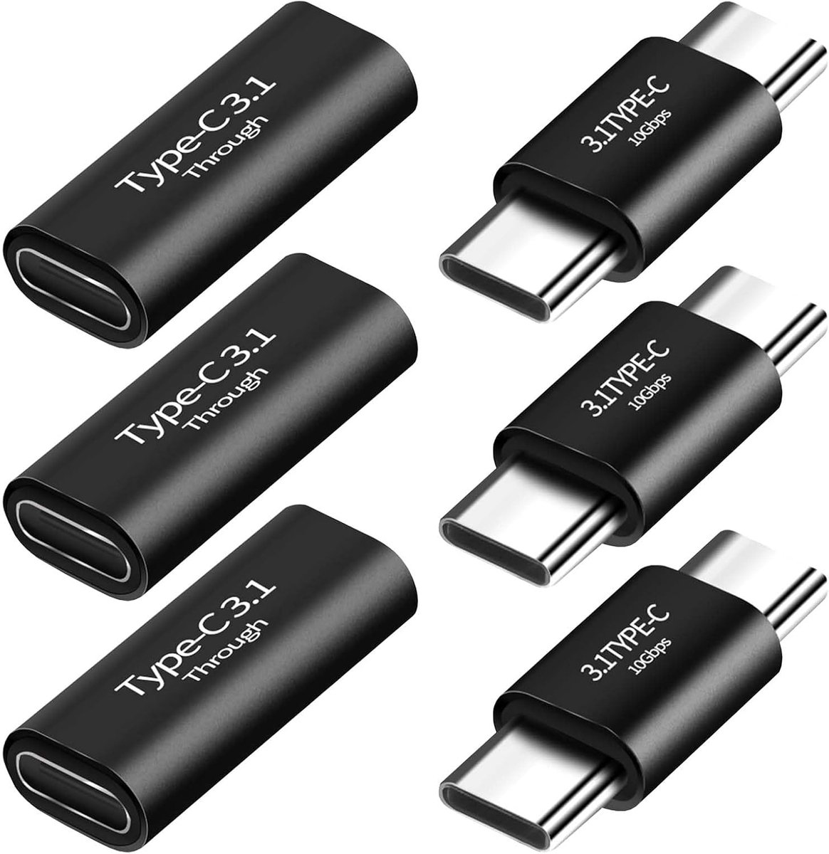 USB C adapter 6-pack - Lightning naar USB C - Dataoverdracht tot 10 Gbit/s - Snel en betrouwbaar - ShopVlot