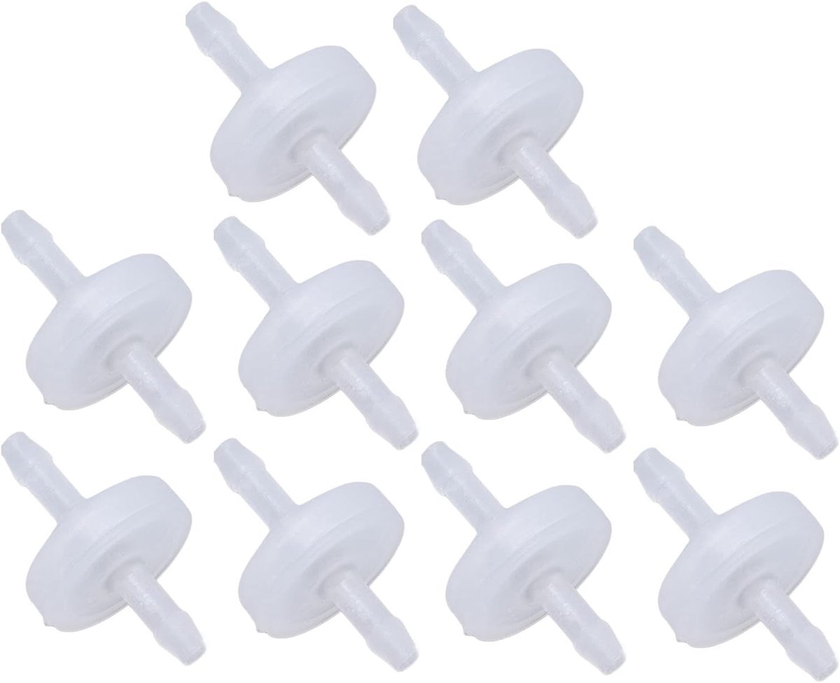Terugslagklep 10PCS 7.9mm - PP Plastic Membraan - Eenrichtingsstroom - Geschikt voor aquaria en medische apparatuur - ShopVlot