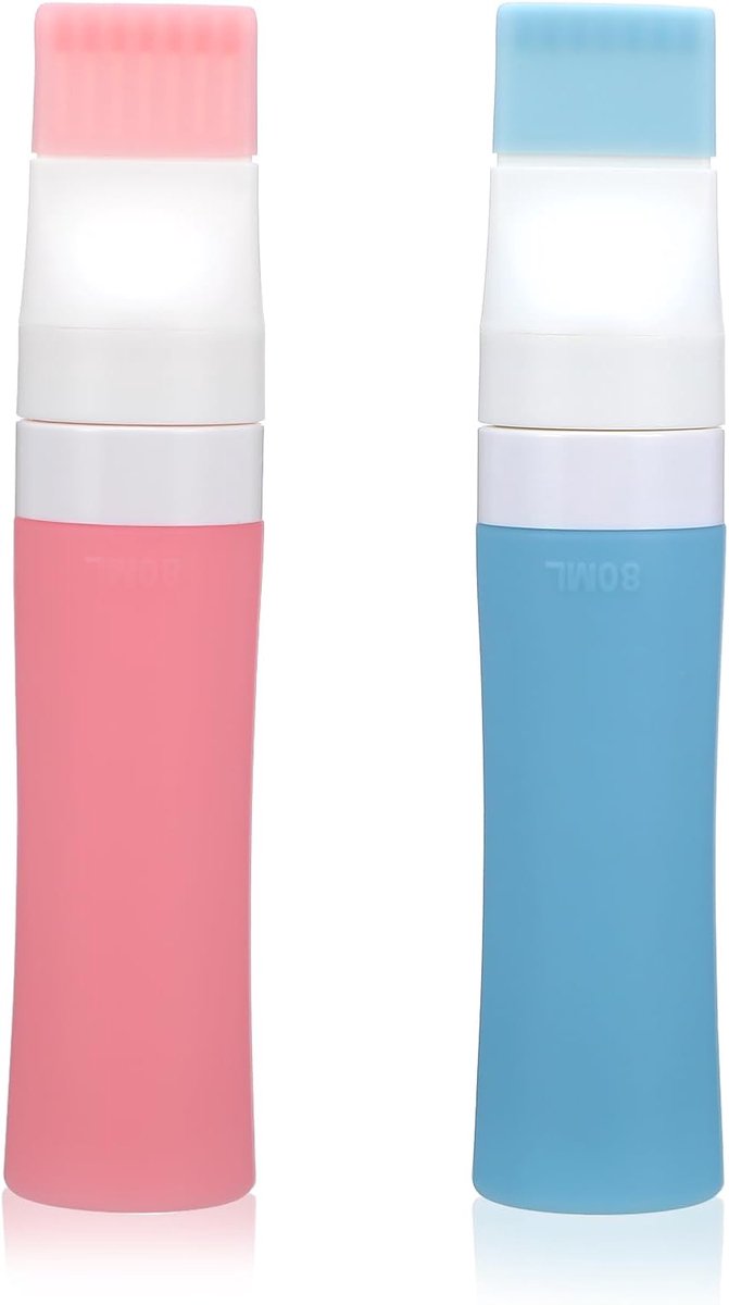Haarolie Applicator 2 Pack - 80ml Silicone Fles - Kam met Openingen - Eenvoudige Haarverf Toepassing - ShopVlot
