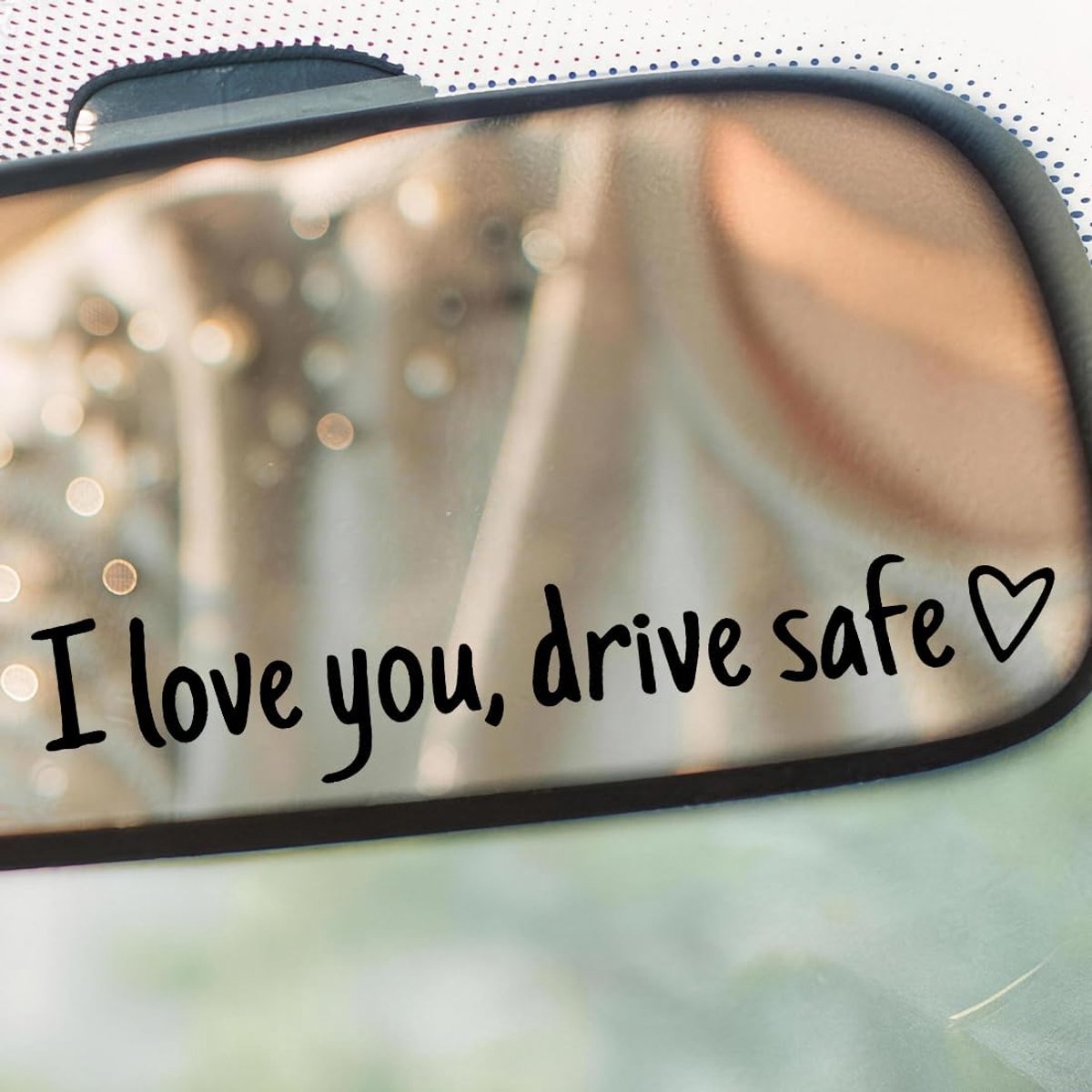 autostickers I Love You Drive Safe - zwart - 6 stuks - voor veiligheid onderweg - ShopVlot