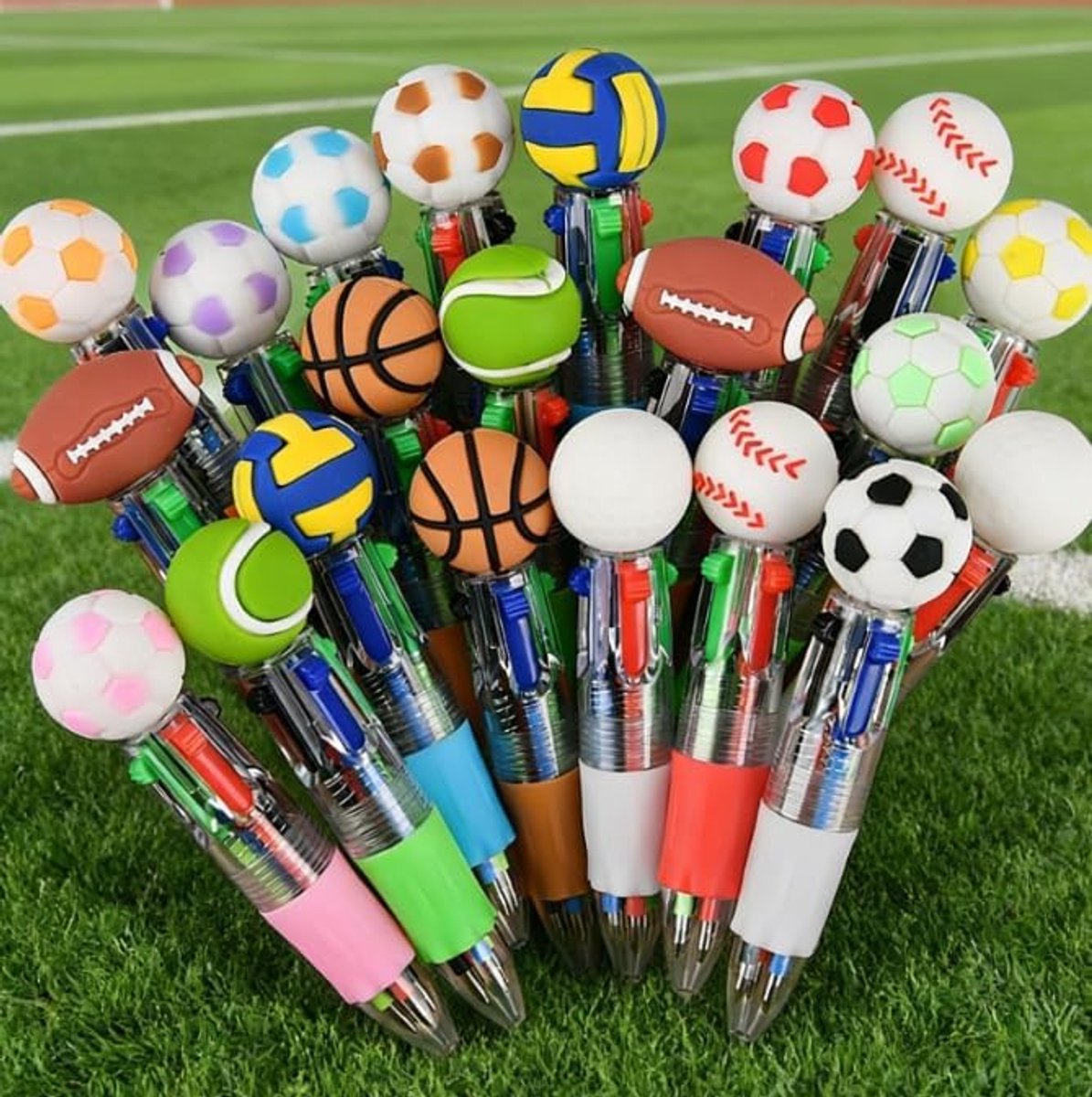 Voetbalpen voor kinderen - Kleurrijk ontwerp - Creatieve expressie - Perfect voor school en plezier - ShopVlot