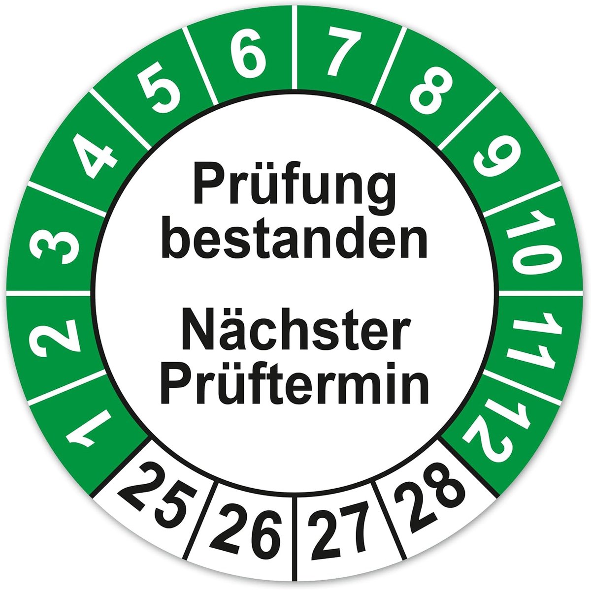 Teststickers test - vinyl sticker - waterdicht - markering teststatus - ShopVlot