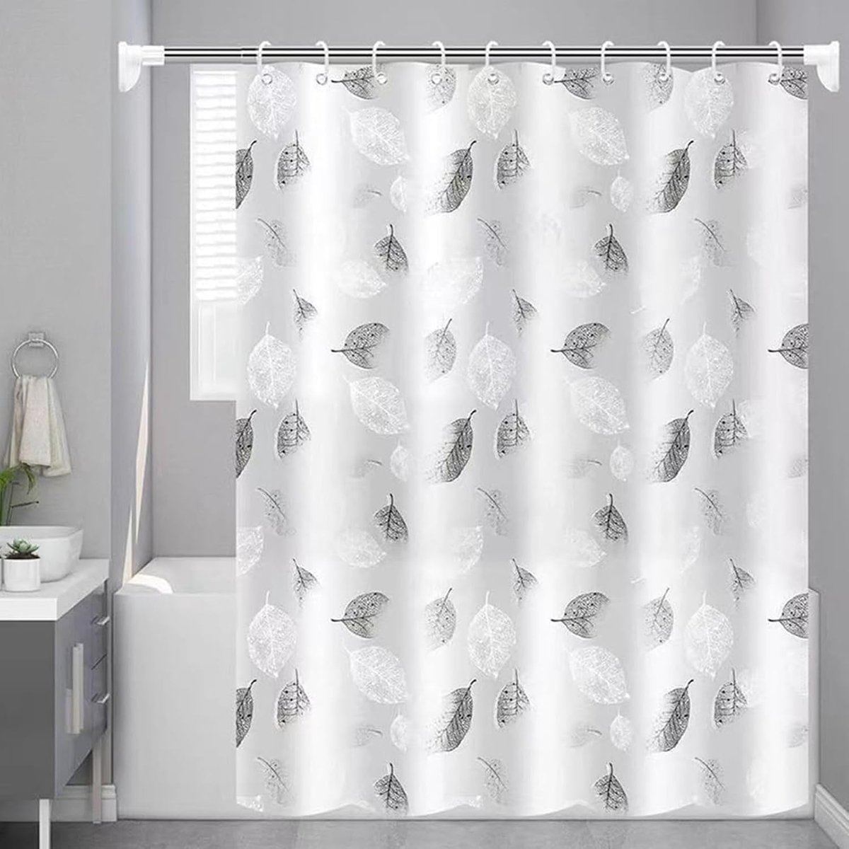 Douchegordijn 180x200 cm - Mildew Bestendig - Waterdicht en Sneldrogend - Ideaal voor Badkamer - ShopVlot