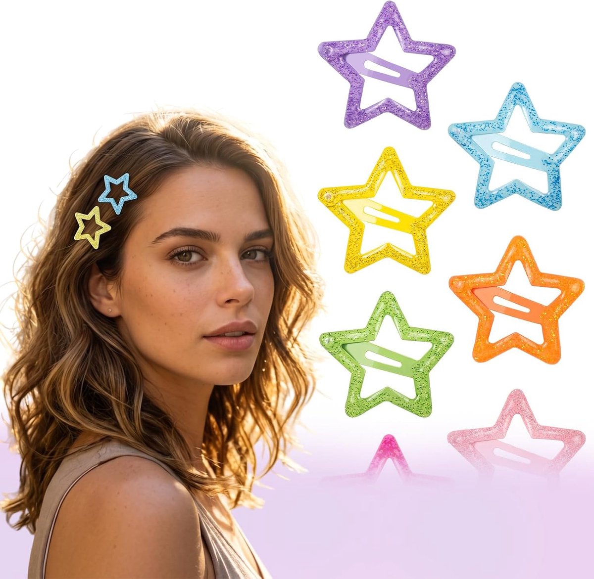 Haarspelden 32 mm - Metalen met glitters - 7 kleuren - Perfect voor styling - ShopVlot