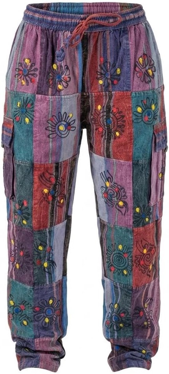 Ezhippie Handmade hippie patchwork pants for men, 100% cotton summer festival bohemian clothing - ShopVlot
