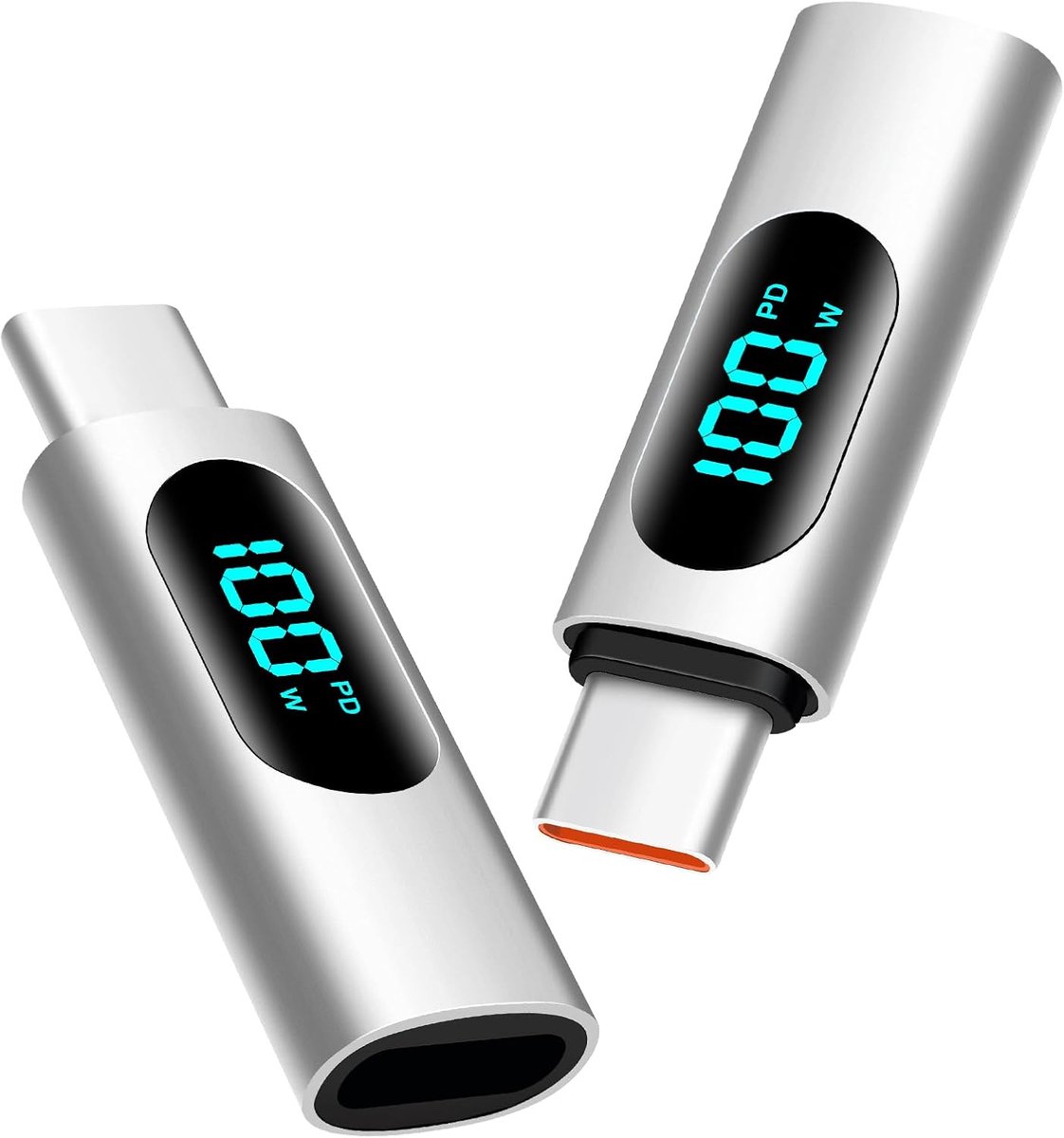 Adapter 100W Lightning Bus to USB-C Plug (2 Pack), USB C Lightning Adapter, Data Transfer Adapter for Smartphone - ShopVlot