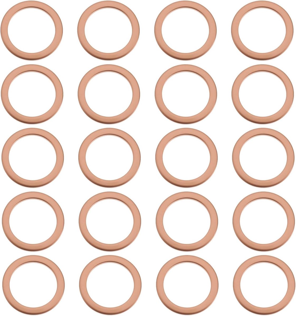 20Pcs Koper Afdichting Wasmachine 12X16X1Mm Voor Auto Drain Plug Transmissie Olie Interface Afdichting - ShopVlot
