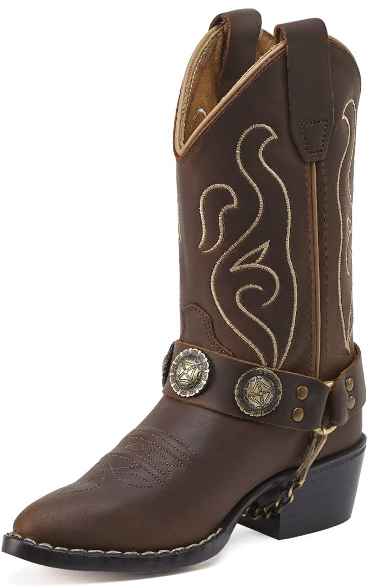 Bootstock Bobby Cowboylaarzen - Kinderen - Bruin - Leer