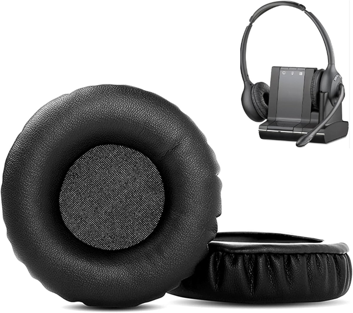 Ear Pads Compatible with Plantronics Savi W720 Headset, Ear Pads Replacements with Softer Protein Leather and Memory - ShopVlot