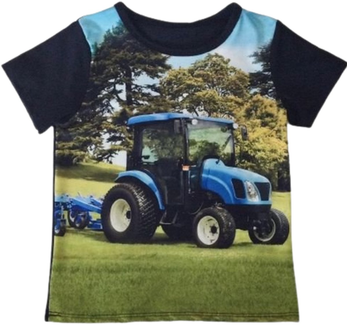 Shirt met blauwe trekker TR02 - Blauw - 146/152