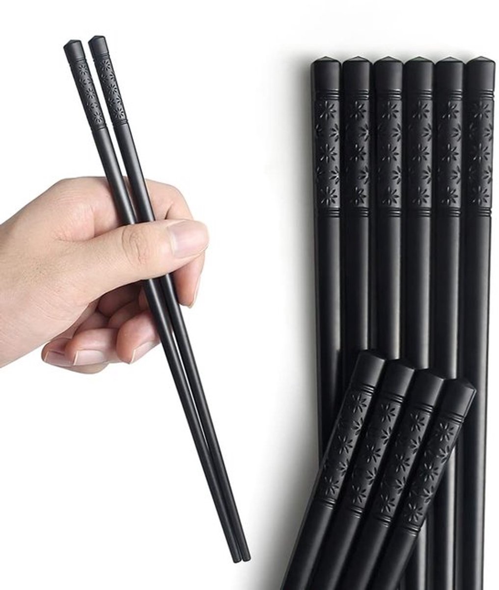 Eetstokjes Herbruikbaar - Vaatwasserbestendig - Glasvezel - Antislip - Japanse Legering - Ideaal voor Sushi - Sushi-stokjes
