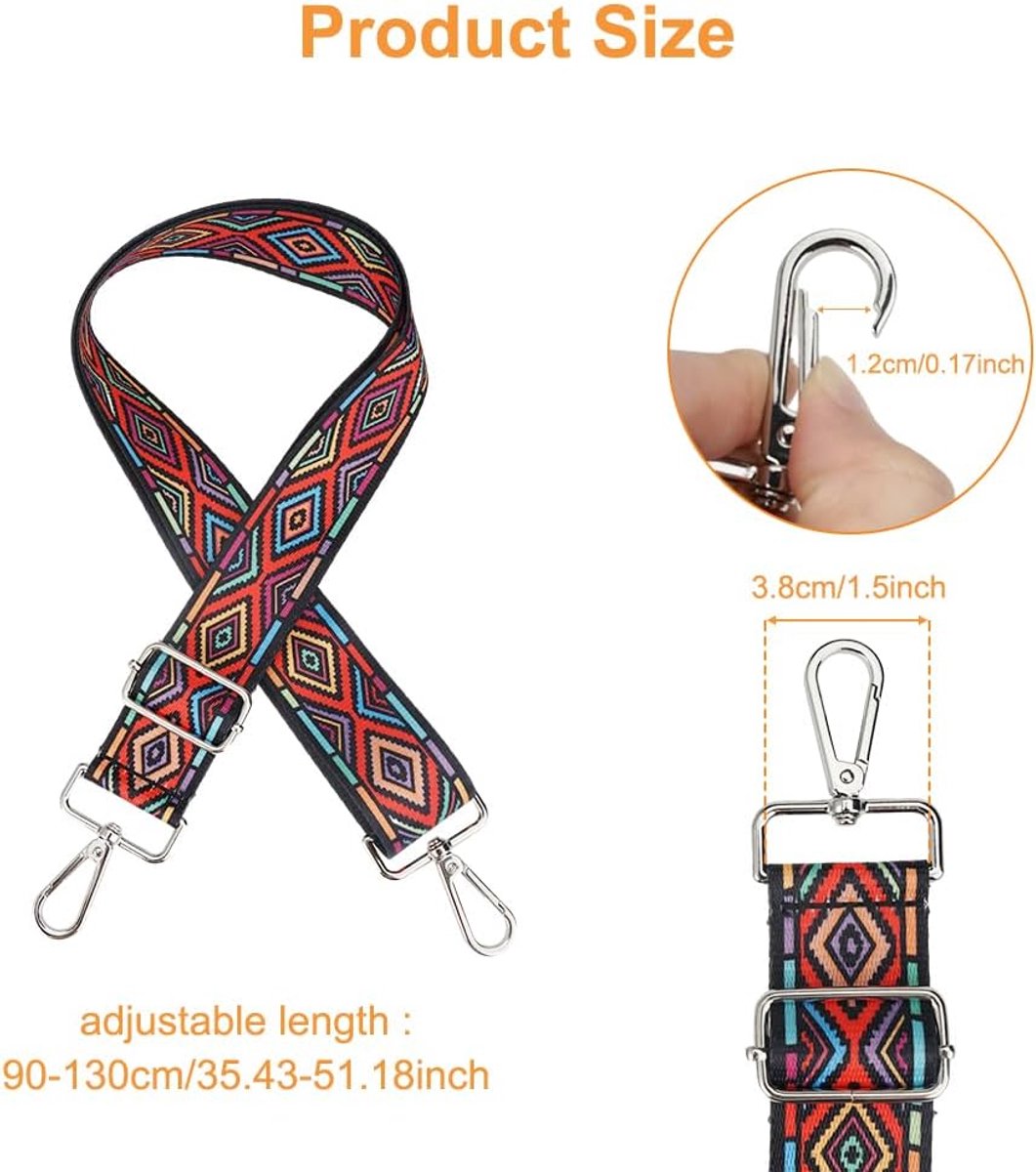 Verstelbare schouderbanden 73-133 cm - 3,8 cm breed - 2 stuks - Ideaal voor tassen - ShopVlot
