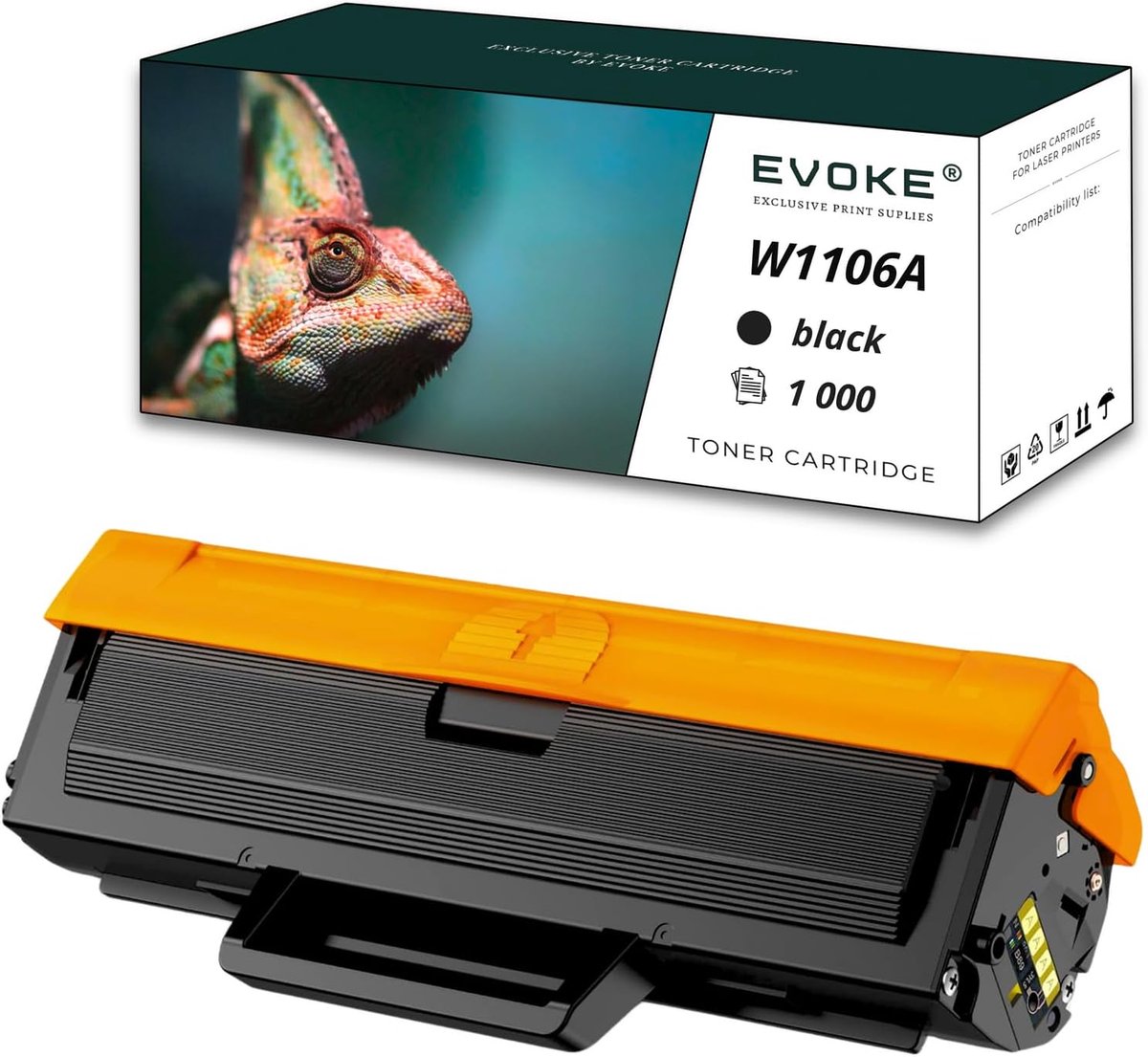 Toner zwart - compatibel met HP 106a - 1000 pagina's opbrengst - 5 jaar garantie - ShopVlot
